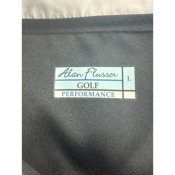 Alan Flusser Golf Performance Black Sleeveless Zip Front Vest Size L Men - Picture 3 of 7